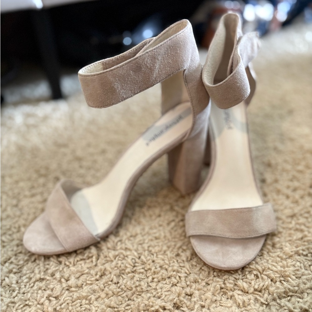 Jeffrey Campbell Beige Suede Heeled Sandals